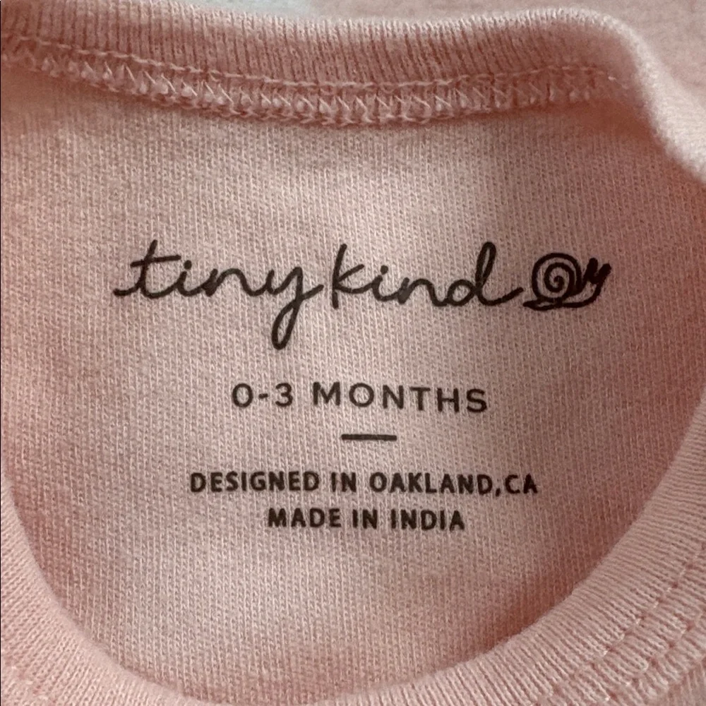 Tiny Kind Organic Cotton Knotted Gown - Pink - Size 0 to 3 months